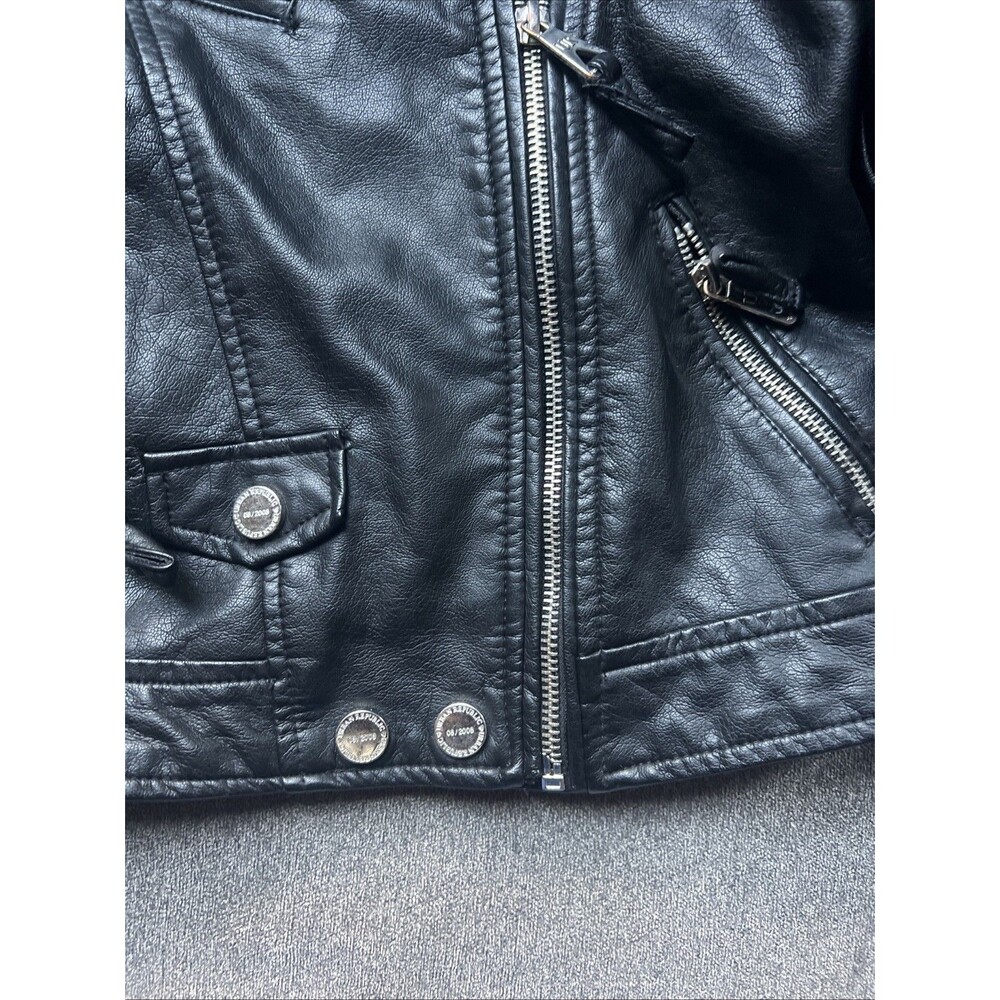 Girl’s Faux Leather Jacket Size 6X/L Zipper Closure With Pockets - Picture 7 of 11
